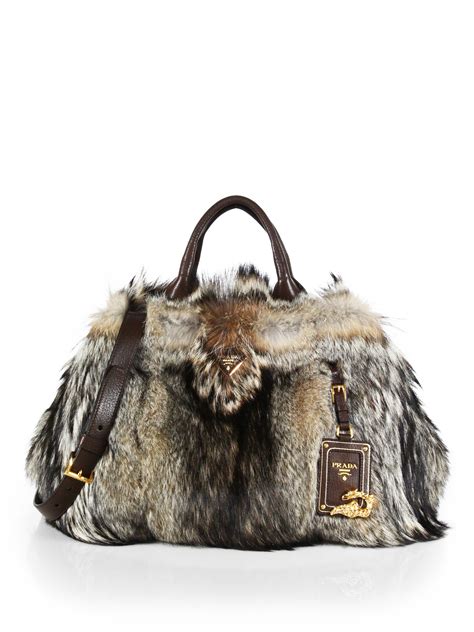 PRADA Fur Exterior Bags & Handbags for Women 